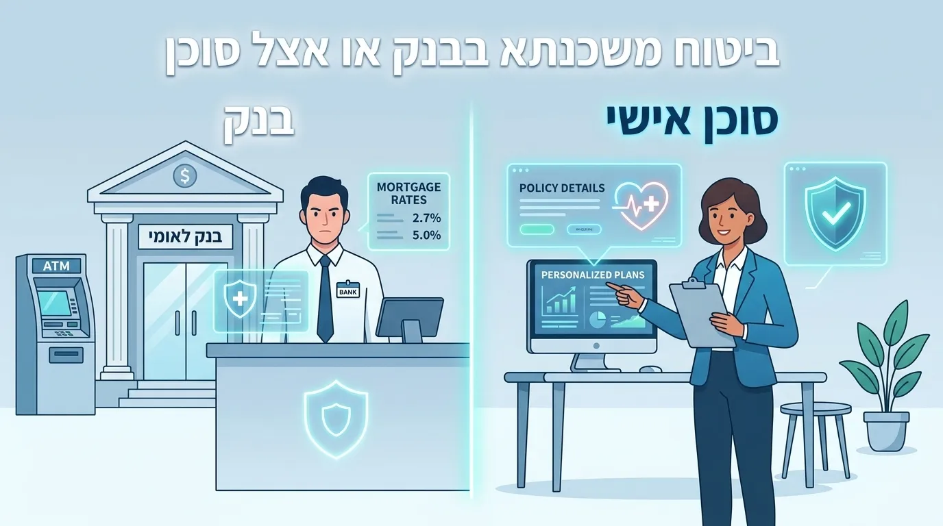ביטוח חיים דרך הבנק לעומת סוכן